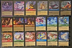 DISNEY LORCANA LOT OF HOLOS, RARES AND SUPER RARES NM MIXED SETS - Image 1
