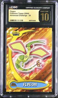 CGC 10 Pristine | Pokemon Topps Advanced Challenge Flygon 28 Card Low Pop - Image 1