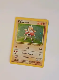 Pokemon TCG Hitmonchan Holo Rare Card Base Set 7/102 MP - Image 3