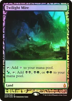 MTG NM+ FOIL Twilight Mire Full Art Masterpiece Zendikar Expeditions Magic Card - Image 1