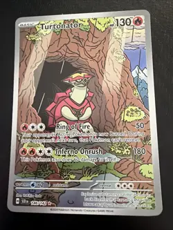 Pokemon Turtonator 133/162 SV07 Stellar Crown Illustration Rare Full Art Holo - Image 1