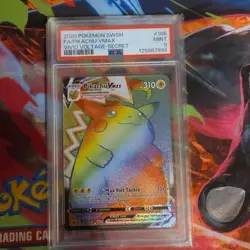 Pokemon Pikachu TCG VMAX Rainbow Secret Holo Rare Full Art Psa 9 188/185 - Image 1