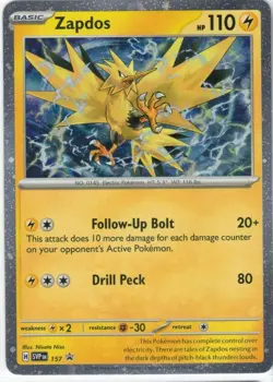 Zapdos 157 Holo Promo Scarlet & Violet Promo Pokemon TCG Near Mint - Image 1