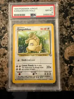 1999 POKEMON JUNGLE #5 KANGASKHAN-HOLO PSA 8 - Image 1