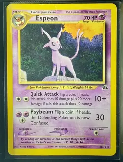 Espeon 20/75 Neo Discovery Regular Pokemon TCG - Image 1