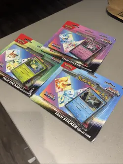 Pokemon TCG Prismatic Evolutions Tech Sticker Collection Blister Set of 3 Sealed - Image 1