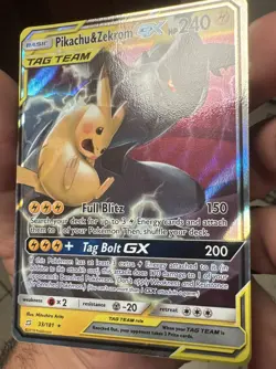 Pokemon Pikachu & Zekrom GX 33/181 SM-Team Up Ultra Rare Holo Tag Team GX NM - Image 4
