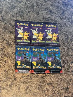 Pokemon TCG Trick or Trade Lot 6x Mini Packs 3x 2024 3x 2023 Halloween - Image 1