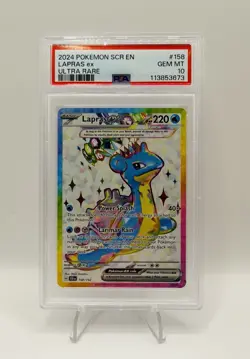 PSA 10 Gem Mint Lapras Ex Ultra Rare 2024 Pokemon Stellar Crown #158 Pokemon TCG - Image 1