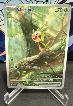 Chespin 087/086 Chaos Rising Holo Illustration Rare Pokemon English NM - Image 1