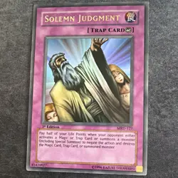 Yu-Gi-Oh! TCG Solemn Judgment MRD-127 Metal Raiders Ultra Rare 1st Edition - Image 1