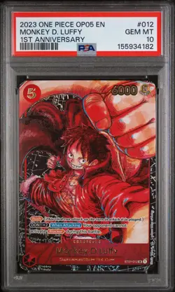 2023 One Piece OP05 Monkey D. Luffy 1st Anniversary ST01-012 PSA 10 English - Image 1