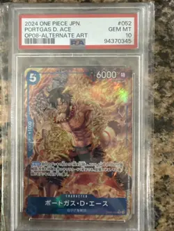 One Piece Portgas D Ace Op08-052 Alt Art Japanese - Image 1