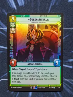 Star Wars Unlimited:Queen Amidala - Championing Her People Foil SEC 611 - Image 1