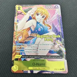 O-Nami OP06-101 Beginners Deck Party Winner Prize Promo Foil One Piece Card Engl - Image 1