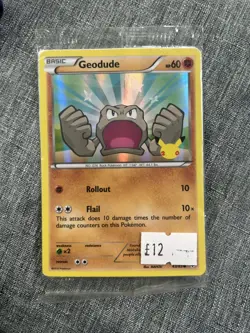 Geodude 20th Anniversary GAME UK Stamped Promo Sealed Pokemon Card sealed 45/83 - Image 1