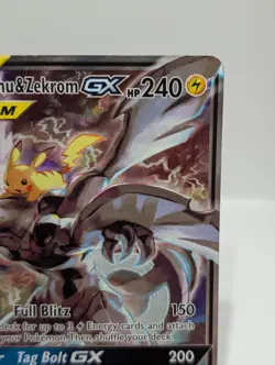 Pikachu & Zekrom Tag Team GX SM168 Alternate Full Art Holo Promo Pokemon Card HP - Image 3