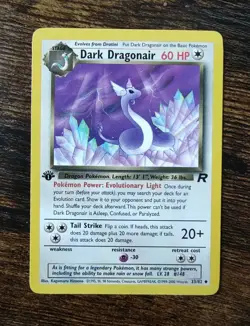 Dark Dragonair 33/82 1st Edition Team Rocket Non Holo Pokemon Card LP- - Image 1