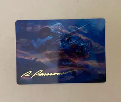 Bristlebane Outrider Art Card Gold-Stamped Signature Lorwyn Eclipsed NM MTG - Image 1