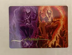 Fire Covenant Art Card Gold-Stamped Signature Lorwyn Eclipsed NM MTG - Image 1