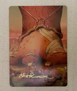 Meek Attack Art Card Gold-Stamped Signature Lorwyn Eclipsed NM MTG - Image 1