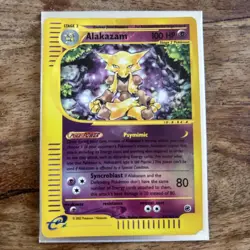 Pokemon TCG Alakazam Reverse Holo Card Expedition Base Set 33/165 - Image 1