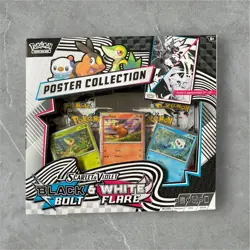 2x Pokemon TCG Black Bolt and White Flare Poster Collection Box Brand New - Image 2