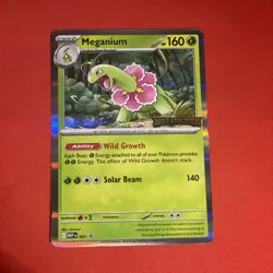 Pokemon TCG - Meganium Promo MEP 001 Mega Evolution Stamped - NM - Image 1