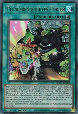 YuGiOh Plunderpatrouillen-Emblem BLCR-DE089 Ultra Rare NM 1st - Image 1