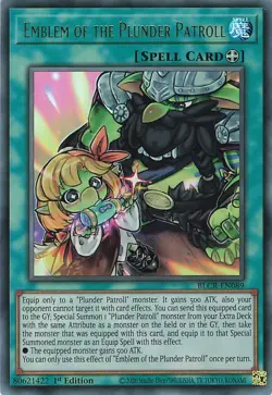 YuGiOh Emblem of the Plunder Patroll BLCR-EN089 Ultra Rare Neu 1st - Image 1