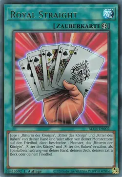 Yugioh BLCR-DE002 Royal Straight Ultra Rare 1st NM - Image 1