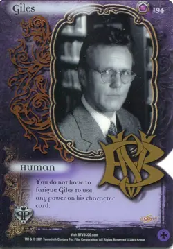 Buffy The Vampire Slayer CCG Limited Pergamum Prophecy Essence Card #194 Giles - Image 1
