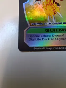 2002 Digimon TCG D-Tector Card Game Promo Guilmon Holo, Comes With Toploader - Image 5