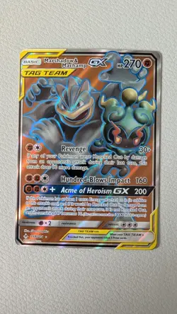 Pokemon Marshadow & Machamp Tag Team GX Unbroken Bonds Holo Card 198/214 - Image 1