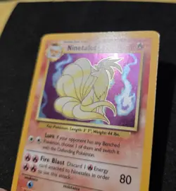 Ninetales Holo Pokemon TCG Card Base Set Rare 12/102 Vintage WOTC Shiny - Image 5