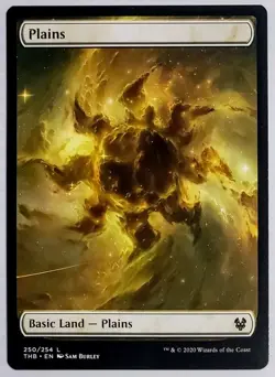 X 1 Plains Full Art NM-M Theros Beyond Death 250 MTG Magic the Gathering - Image 1