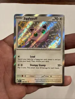Pokemon Jigglypuff - 198/091 - Paldean Fates - Baby Shiny Pokemon TCG Card - Image 1