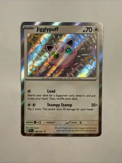 Pokemon Jigglypuff - 198/091 - Paldean Fates - Baby Shiny Pokemon TCG Card - Image 3