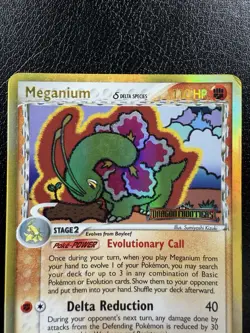 Pokemon TCG Meganium EX Dragon Frontiers 4/101 Reverse Holo Stamped MP - Image 2