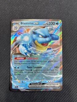 Pokemon TCG Blastoise EX Holo Double Rare Stellar Crown 030/142 N/M - Image 1