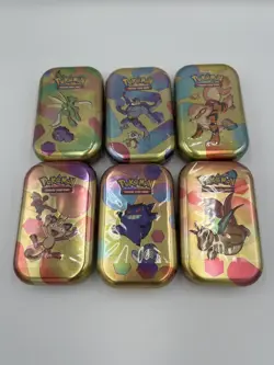 Pokemon TCG 151 Mini Tins Sealed Lot of 6 Display Box Included - Image 1