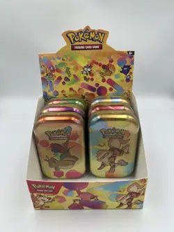 Pokemon TCG 151 Mini Tins Sealed Lot of 6 Display Box Included - Image 3