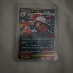 Mega Scrafty Ex 135/217 Ascended Heroes Holo Pokemon Card - Image 1