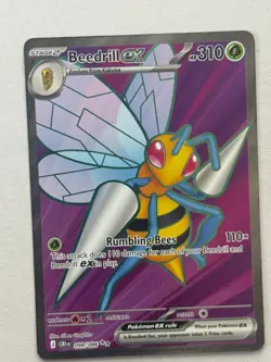 Beedrill ex 098/086 Ultra Rare ME04: Chaos Rising Pokemon Near Mint - Image 1