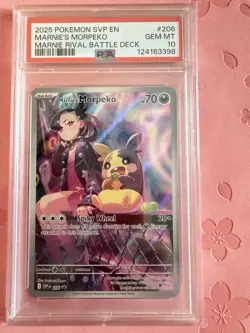 Pokemon Marnie's Morpeko 206 Scarlet & Violet Promo Holo Rare English PSA 10 - Image 2
