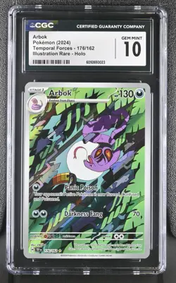 2024 Pokemon Temporal Forces Arbok 176/162 CGC 10 - Image 1