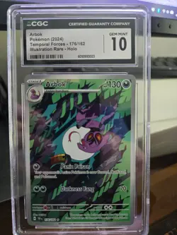 2024 Pokemon Temporal Forces Arbok 176/162 CGC 10 - Image 3