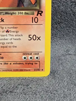 Dark Charizard Team Rocket 21/82 NON Holo Rare Unlimited English 1999 80HP - Image 4