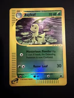 Pokemon BAYLEEF 71/165 | REVERSE HOLO | LP Light Play | Expedition | 2002 - Image 1