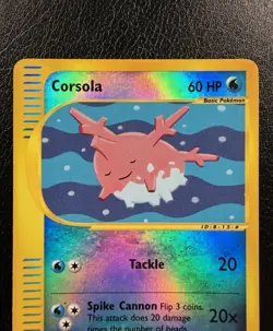 Corsola Reverse Holo 102/165 Pokemon Expedition LP - Image 2